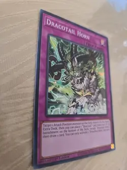 Yugioh Dracotail Horn JUSH-EN010 1st Edition Super Rare NM - Image 2
