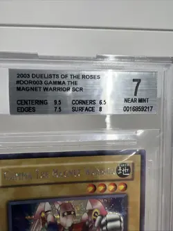 YuGiOh Gamma The Magnet Warrior SR DOR-003 BGS 7 Near Mint - Image 2