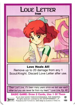 Sailor Moon CCG Premier Edition Item: Love Letter Trading Card - Image 1