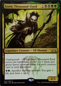 180/259 IZONI, THOUSAND-EYED RARE GUILDS OF RAVNICA MTG CARD - Image 1