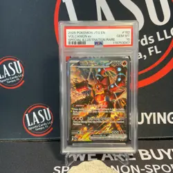 2025 POKEMON JTG EN-JOURNEY TOGETHER #182 VOLCANION EX PSA 10 - Image 1