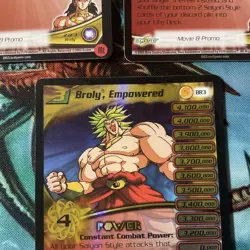 2003 dragon Ball z Broly empowered gold foil promo card limited + 2 Moore Cards - Image 3