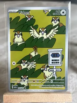 Pokemon TCG English Pidgey, Japanese Pidgeotto Obsidian Flame Full Art Holo Card - Image 2
