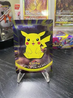 Topps 1999 Charizard Trading Card Pokemon Holo TCG + Topps 1999 Pikachu Holo - Image 3