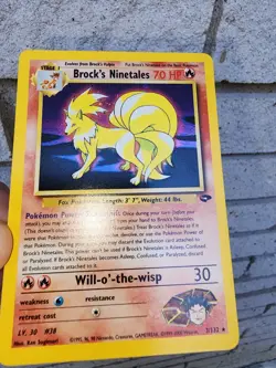 Pokemon TCG Brock's Ninetales Holo Rare Card Gym Challenge 3/132 - Image 1