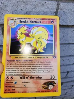 Pokemon TCG Brock's Ninetales Holo Rare Card Gym Challenge 3/132 - Image 2