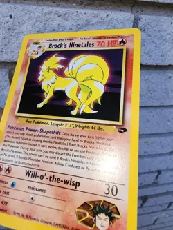 Pokemon TCG Brock's Ninetales Holo Rare Card Gym Challenge 3/132 - Image 3