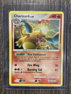 Pokemon TCG Charizard LV.60 Platinum Arceus Holo Rare Card 1/99 - Image 1
