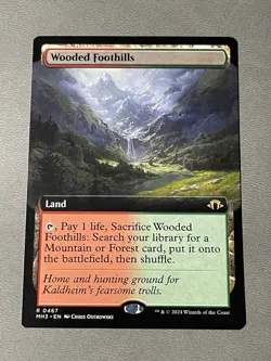 Wooded Foothills (Extended Art) Rare MTG Modern Horizons 3 MH3 NM - Image 1