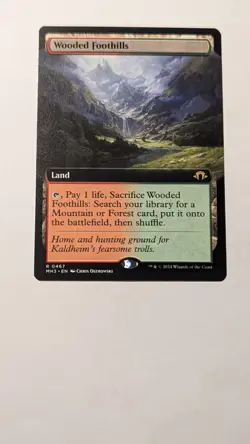 Wooded Foothills (Extended Art) Rare MTG Modern Horizons 3 MH3 NM - Image 1