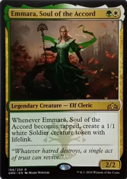 168/259 EMMARA, SOUL OF THE ACCORD RARE GUILDS OF RAVNICA MTG CARD - Image 1