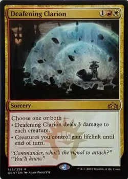 165/259 DEAFENING CLARION RARE GUILDS OF RAVNICA MTG CARD - Image 1