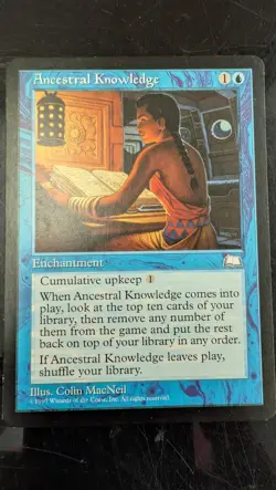 Ancestral Knowledge Weatherlight Regular MTG Magic Card - Image 1