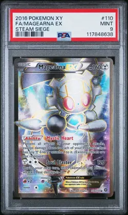 POKEMON 2016 XY Steam Siege Full Art MAGEARNA EX #110 PSA 9 Mint RARE - Image 1