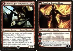 Chandra, Fire of Kaladesh // Chandra, Roaring Flame - Foil Magic Origins LP MTG - Image 1