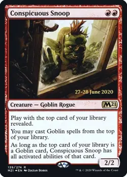 Conspicuous Snoop - Foil Prerelease Promo Core Set 2021 LP MTG - Image 1