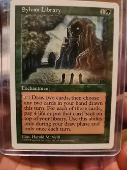 Unplayed Sylvan Library MTG Core Set 5th Edition Regular Near Mint NM 1997 - Image 1