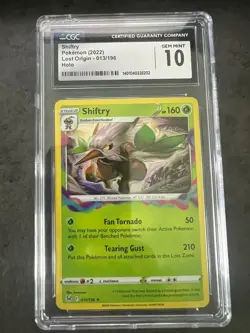 2022 POKEMON LOST ORIGIN #013/196 SHIFTRY HOLO CGC 10 GEM MINT - Image 1