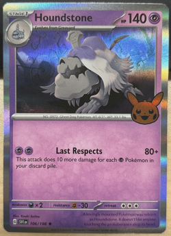 Pokemon Trick or Trade 2023 Scarlet & Violet 106 / 198 Houndstone RARE Holo - Image 1