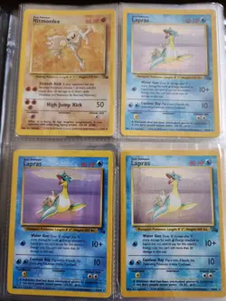 Vintage Pokemon Binder w/ 56 Cards. (1st edition, base, fossil, jungle, etc.) - Image 3