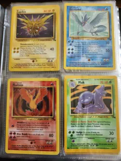 Vintage Pokemon Binder w/ 56 Cards. (1st edition, base, fossil, jungle, etc.) - Image 5