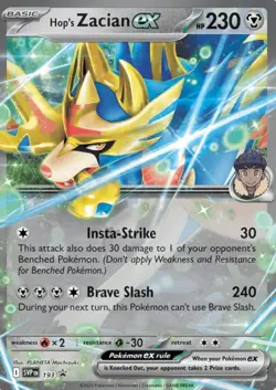 Hop's Zacian EX- SVP193 - SV: Scarlet & Violet Promo Cards Pokemon TCG - Image 1