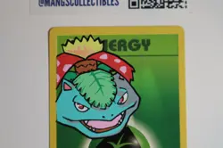 Pokemon TCG Base Set Unlimited Grass Energy with Venusaur Sketch by Creees Lee - Image 3