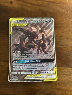 Pokemon Alternate Full Art Umbreon & Darkrai GX SM241 Tag Team Jumbo Promo Holo - Image 1