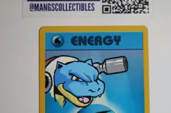 Pokemon TCG Base Set Unlimited Water Energy with Blastoise Sketch by Creees Lee - Image 3