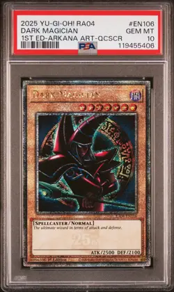 Yugioh PSA 10 2025 Dark Magician RA04-EN106 QCR 1st Edition "Arkana Art" *5406 - Image 1