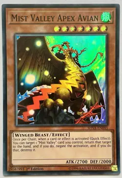 SHVA-EN045 Mist Valley Apex Avian - Super Rare 1st Edition Near Mint YuGiOh Card - Image 1