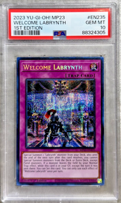 Yugioh Card 1st Edition Welcome Labrynth PSA 10 Gem Mint, MP23-EN235 2023 - Image 1