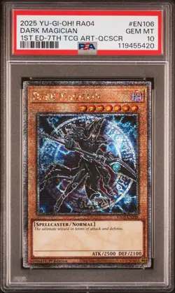 Yugioh PSA 10 2025 Dark Magician RA04-EN106 QCR 1st Edition "7th Art" *5420 - Image 1