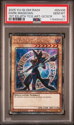 Yugioh PSA 10 2025 Dark Magician RA04-EN106 QCR 1st Edition "8th Art" *5427 - Image 1