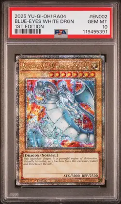 Yugioh PSA 10 2025 Blue-Eyes White Dragon RA04-EN002 QCR 1st Edition *5391 - Image 1