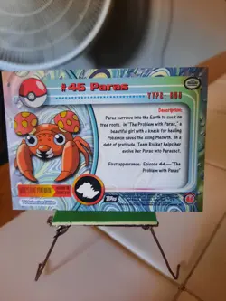 Paras 46 Topps Pokemon Card 1999 Nintendo Black Label NM Series 1 Vintage - Image 2