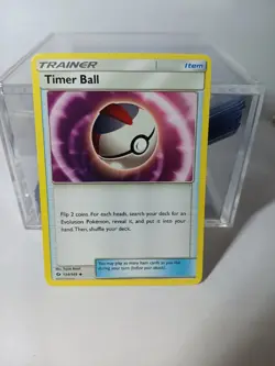 Pokemon Timer Ball 134/149 Sun & Moon Uncommon Trainer - Item TCG Card NM - Image 1