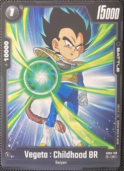 Dragon Ball Super Card Game Raging Roar Vegeta : Childhood BR FB03-130 DBZ Card - Image 1