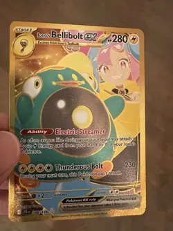 Free Shipping - Pokemon Iono's Bellibolt EX Hyper Rare Card 188/159 - Image 3