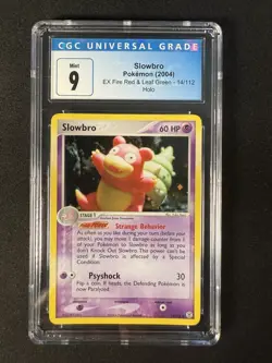 CGC 9 MINT Slowbro 2004 EX Fire Red & Leaf Green 14/112 Holo Pokemon Card - Image 1