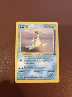1999 Pokemon TCG Lapras Fossil Holo Unlimited Rare Card 10/62 - Image 1