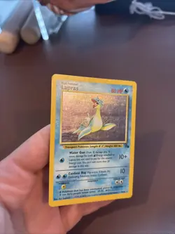 1999 Pokemon TCG Lapras Fossil Holo Unlimited Rare Card 10/62 - Image 3