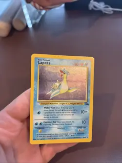 1999 Pokemon TCG Lapras Fossil Holo Unlimited Rare Card 10/62 - Image 4