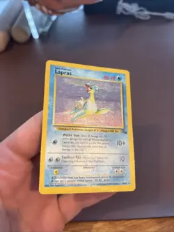 1999 Pokemon TCG Lapras Fossil Holo Unlimited Rare Card 10/62 - Image 5