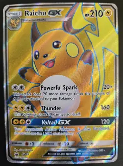 Raichu GX SM90 Pokemon Sun & Moon Promo Ultra Rare Card LP/MP - Image 1
