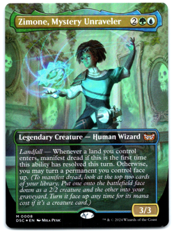 Zimone, Mystery Unraveler FOIL Borderless - Duskmourn - MTG - Magic - Near Mint - Image 1