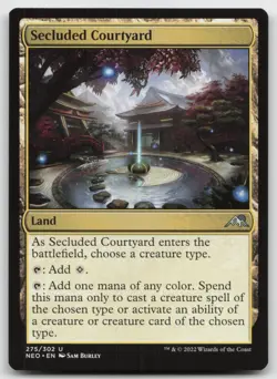 MTG Secluded Courtyard U Kamigawa: Neon Dynasty 275 LP - Image 1