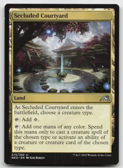 MTG Secluded Courtyard U Kamigawa: Neon Dynasty 275 LP - Image 1