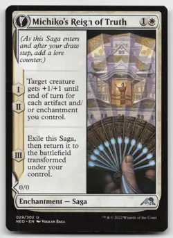 MTG Michiko's Reign of Truth U Kamigawa: Neon Dynasty 29 LP - Image 1