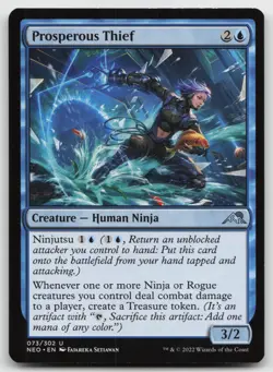 MTG Prosperous Thief U Kamigawa: Neon Dynasty 73 LP - Image 1